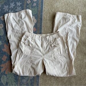 H&M Cream Wide-Leg Cargo Pants 100% Cotton